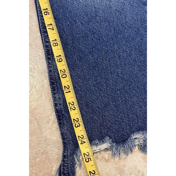 We The Free Size 26 Maggie Mid Rise Jeans Straight Leg Button Fly Raw Hem Boho - Picture 7 of 8